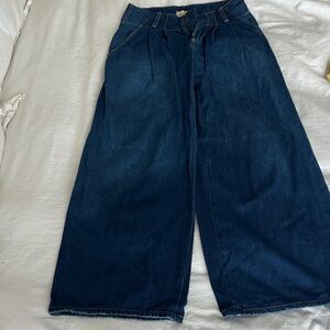 Alice + Olivia Navy Wide Leg Jeans